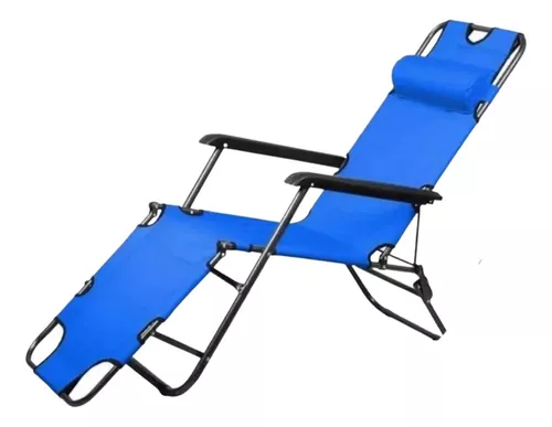 Silla De Camping Plegable Azul Cama Plegable Camping Reposera