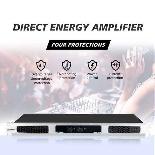 Amplificador De Potência Digital De 2 Canais Com Ventilador