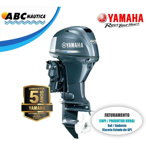 Motor De Popa Yamaha 40hp 4t Leia Anúncio Pronta Entrega