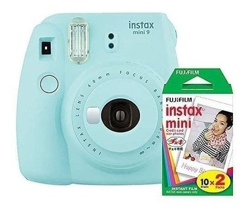 Cámara Instantánea Fujifilm Instax Mini 9 (azul Hielo) Fr2em