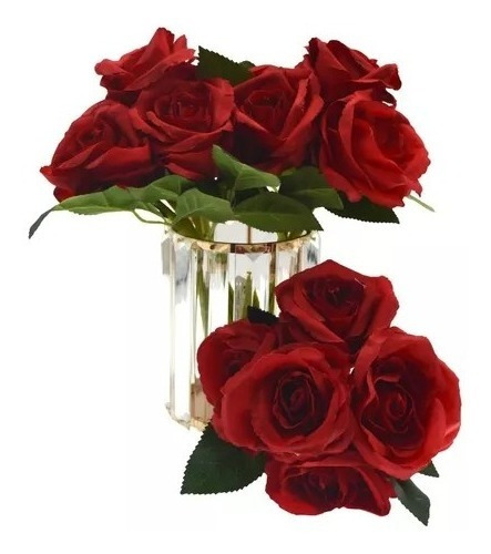 Pack 2 Ramo De Flores Artificiales Rosas Novia Decoración 23