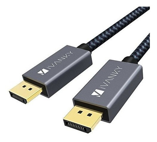 Ivanky Displayport Cable 6.6ft Dp Cable Nylon Trenzado [2k @
