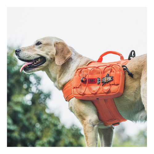 Onetigris Mochila Para Perros Medianos Y Grandes, Arnés De Naranja.