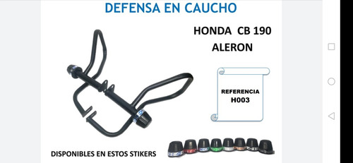 Defensa Para Moto Honda Cb. 190 En Alerón. 