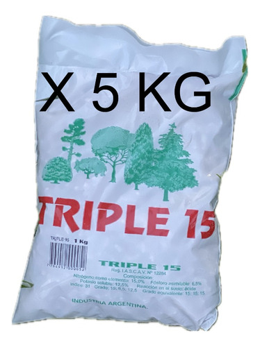 Fertilizante Triple 15 X 5kg Npk