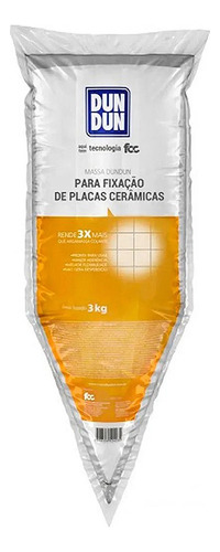 Massas Dundun 3kg Fixação Cerâmicas E Porcelanatos Cx. 3un