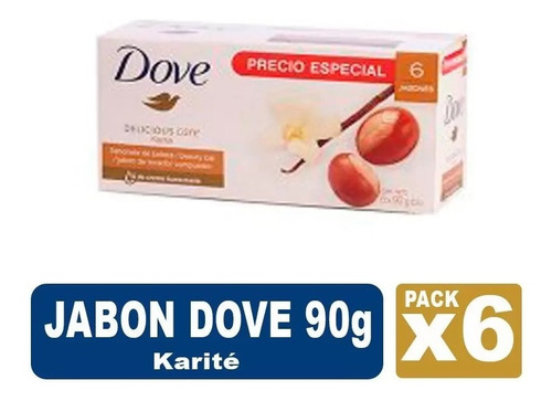 Jabón Dove De Tocador Pack X 6 Karité