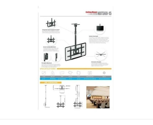 Soporte Base Para Tv Techo Ajustable Inclinacion 32 - 70