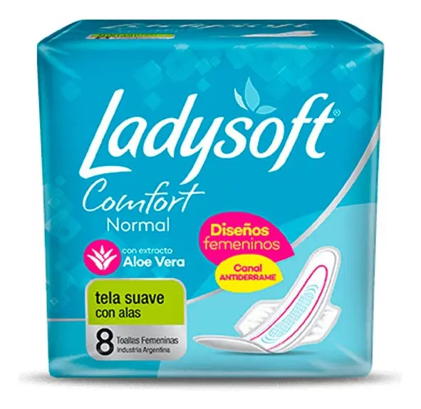 Toallita femenina Ladysoft Confort Suave c/a x8u