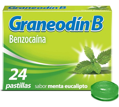 Graneodín B, Sabor Menta Eucalipto, Caja Con 24 Pastillas