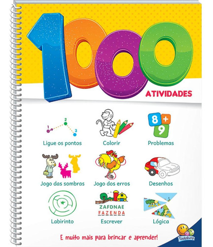 1000 Atividades, de Little Pearl Books. Editora Todolivro Distribuidora Ltda., capa mole em português, 2017