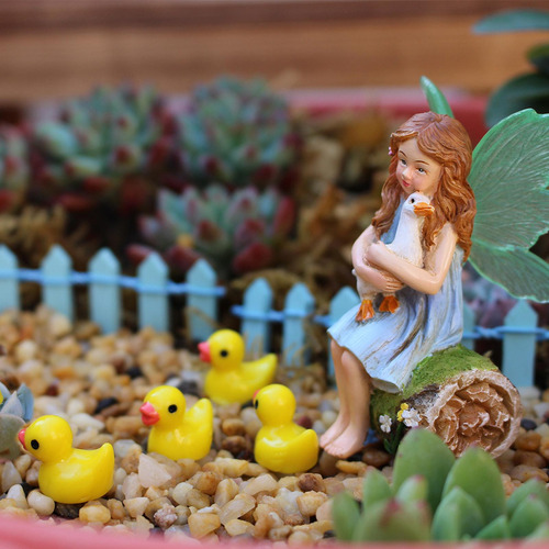 Estatua De Hada En Miniatura, Artesanía Artesanal, Adorno