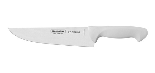 Cuchillo Carnicero Tramontina Premium 8'' Acero Inox Blanco