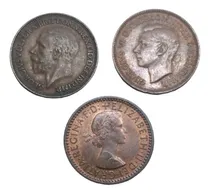 Comprar Monedas Inglaterra 1 Farthing 3 Generaciones Set 3 Piezas
