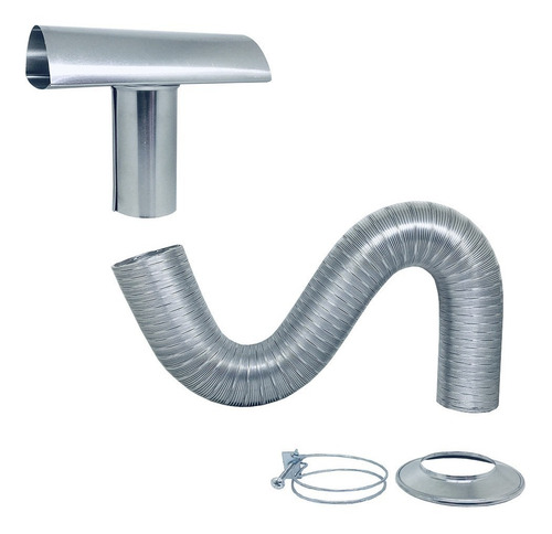 Kit Instalação Aquecedor Gás 40cm + Duto E Chaminé 90mm 3m