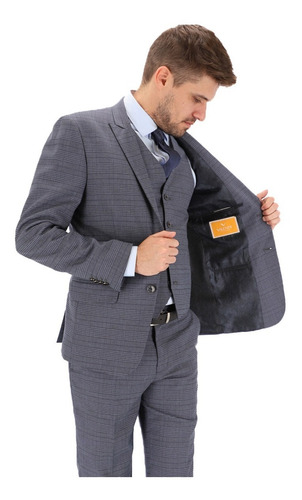 Imagen 1 de 7 de Trajes Slim Fit Con Chaleco