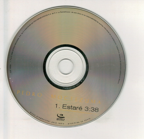 Pedro Moctezuma Cd Vives En Mi & Sencillo Estare (Usado)
