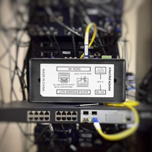 Adaptador De Corriente Poe Con Inyector Poe De 4 Puertos Fue