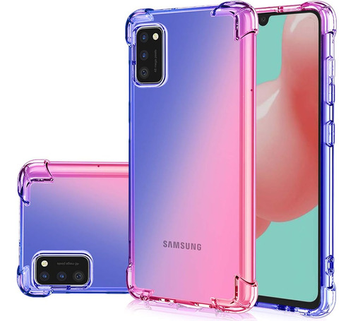 Funda Galaxy A41 Gufuwo Schockproof Blue/pink