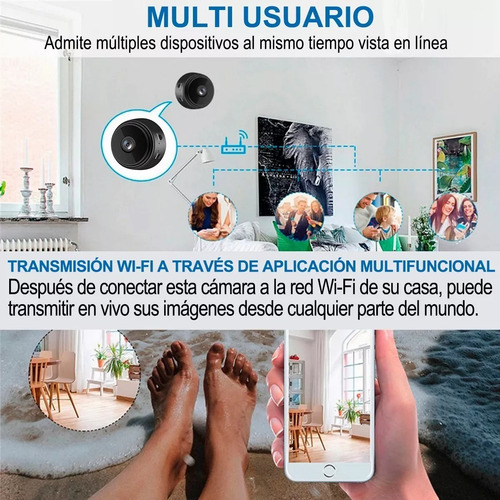 H Mini Cámaras De Seguridad Wifi Inalambrico Vigilancia Hd