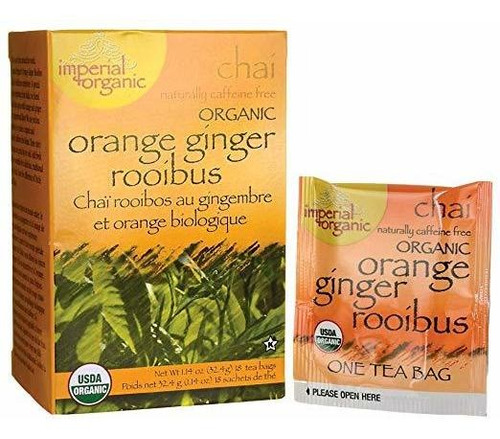 Orgánica Imperial Naranja Ginger Rooibus Chai 18 Bolsitas