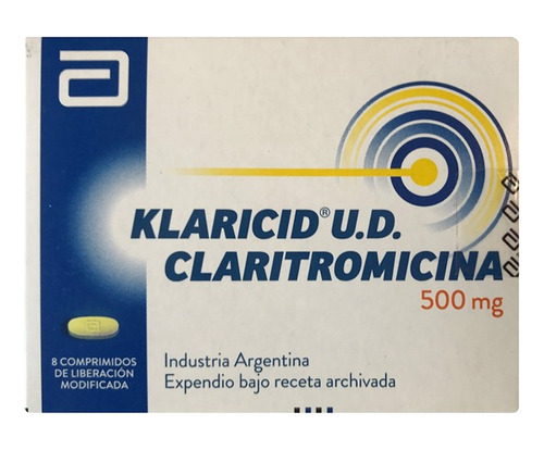 Klaricid® U.d. 500 Mg X 8 Comp (claritromicina)