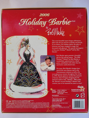 Barbie Holiday 2006 Por Bob Mackie Collector Series Mattel (Usado)