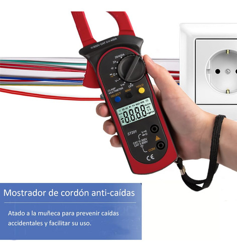 Amperímetro De Gancho 400a, St182pro 4000 Cuentas