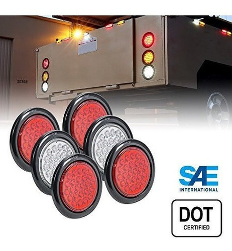 Kit De Luces Led Traseras 4 Rojas + 2 Blancas