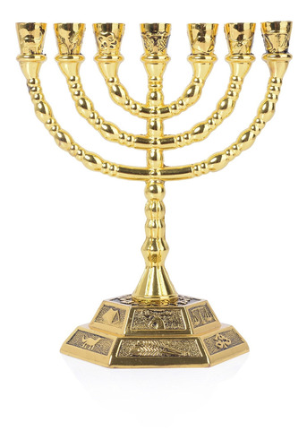 12 Tribus Of Israel Menorah, 7 Ramas Del Templo De Jerusaln 