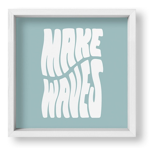 Cuadros Modernos 20x20 Box Blanco Funky Waves