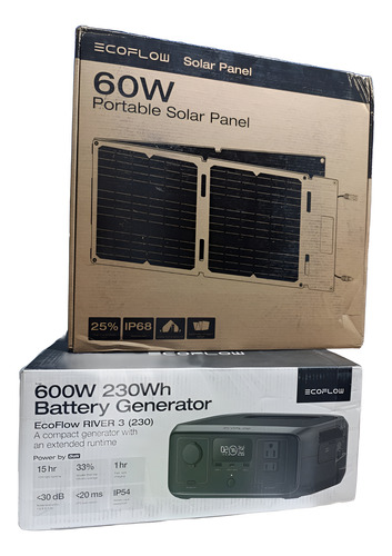 Generador Portatil De Energia Ecoflow River 3 + Panel 60w