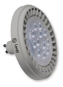 Lampara Foco Ar111 Led 15w Gris Gu10 Candil Cálida/fría 