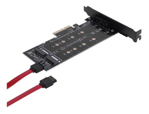 Pci-e 4x To Ngff Ssd Adapter Card B-key+m-key M.2 Ngff+nvme