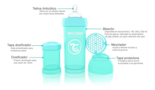 Mamadera Anticólicos 260ml Twistshake By Maternelle