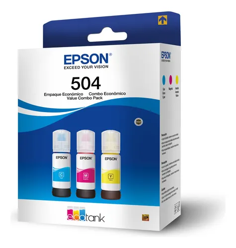 comprar Pack De 3 Botellas De Tinta Epson Cyan\u002Fmagenta\u002Famarilla T504