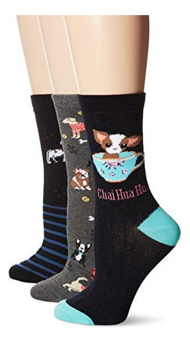 Davco 9-11 Calcetines Novedosos Para Mujer, Paquete De 3 Par