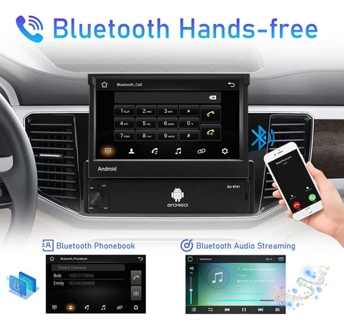 ..a Estéreo Para Automóvil Con Pantalla Táctil 1din Retrácti