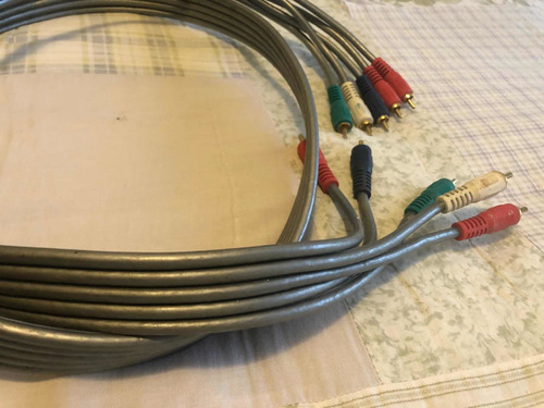 Audio Video Cable Rca Oro Hdtv Rgb Y Pbpr En Buen Estado