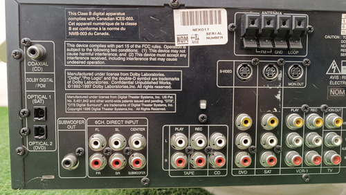 Sintoamplificador Receiver. Rca Rt2500 5.1 (Usado)