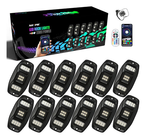 Sunpie Led Rock Rgbw, 12 Capsulas, Con Triple Zona Lumino...