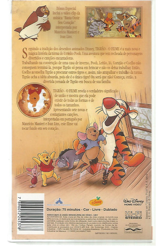 Vhs - O Tigrão - O Filme - Walt Disney - Dublado (Usado)