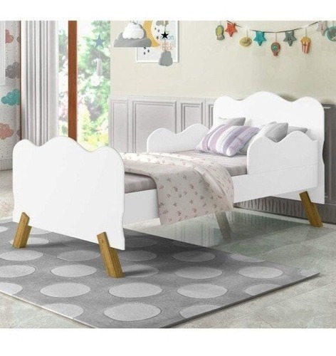 Mini Cama Infantil Com Proteção Lateral Vj Móveis Bj