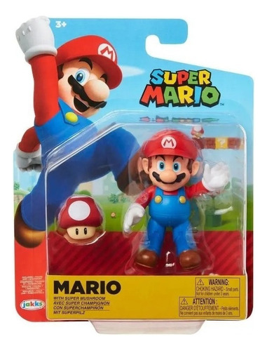 Mario Con Hongo Muñeco Articulado Super Mario Premium