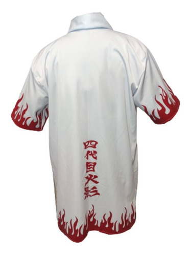 Imagen 3 de 10 de Naruto Cosplay Bata Minato Hokage + Banda + Kunais + Collar