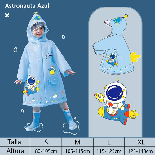 Chubasquero Transpirable Impermeable Con Dibujos Para Niños