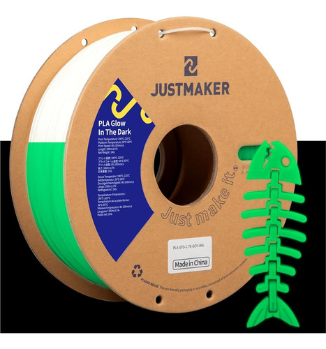 Justmaker Brilla En El Filamento Oscuro De La Impresora 3d, 
