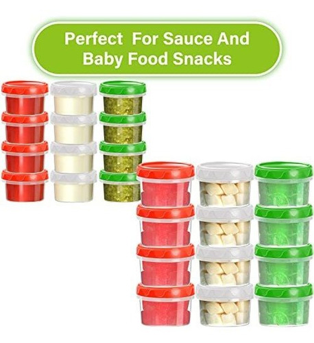 Recipientes De Comida Para Bebés Eonjoe 4oz - 12 Unidades,