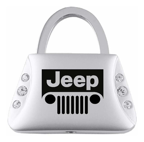 Llavero - Jeep Grill Clear Crystals Purs