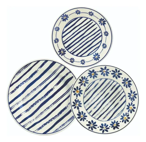 Aparelho De Jantar 12 Peças Biona Margaridas Donna 24 Margaridas ​Estampado Floral